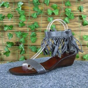 Matiko Women  Ankle Strap Gray Leather Sz 7.5 Medium Gently Used‎ 2025